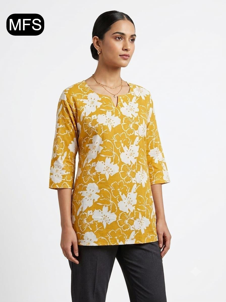 Print 080726 Mfs Cotton Short Kurtis Wholesaler