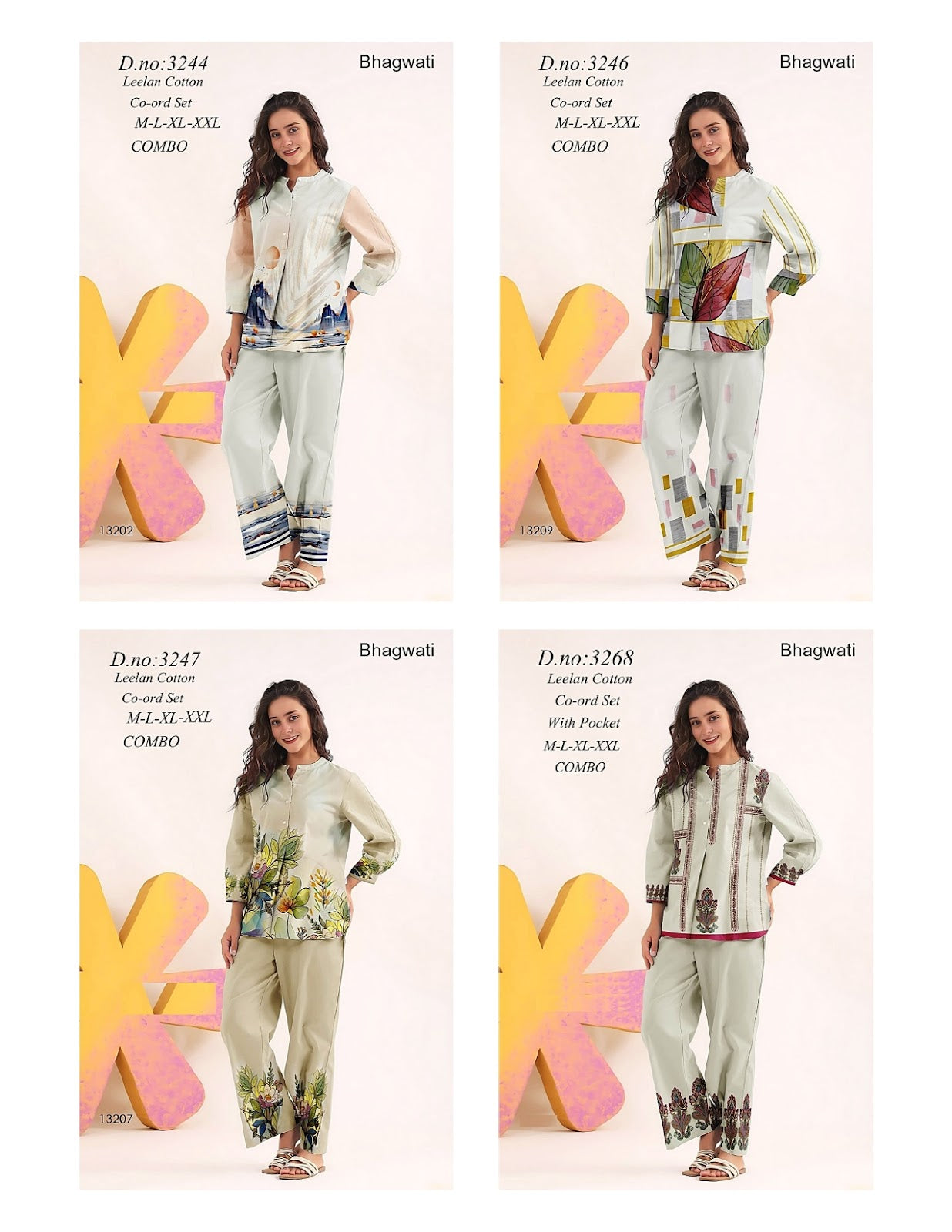 Print 0905 Bhagwati Cotton Co Ord Set Wholesale Price