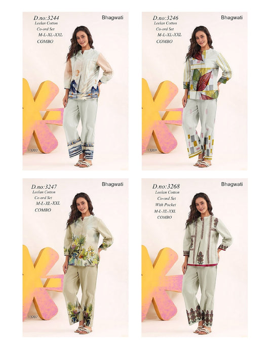 Print 0905 Bhagwati Cotton Co Ord Set Wholesale Price