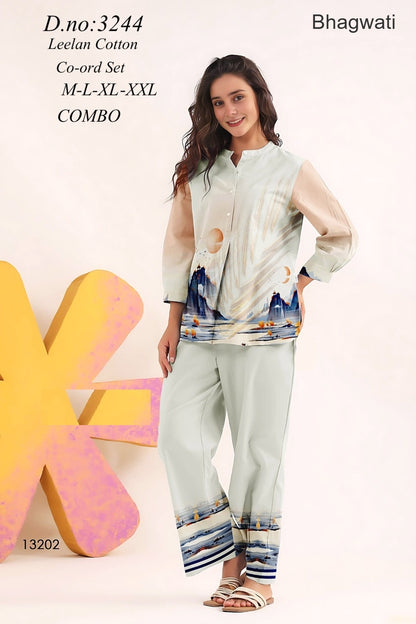 Print 0905 Bhagwati Cotton Co Ord Set Wholesale Price