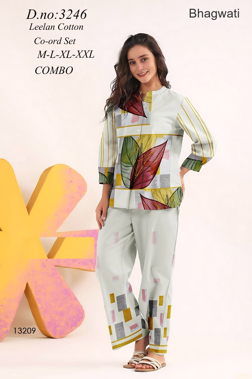 Print 0905 Bhagwati Cotton Co Ord Set Wholesale Price