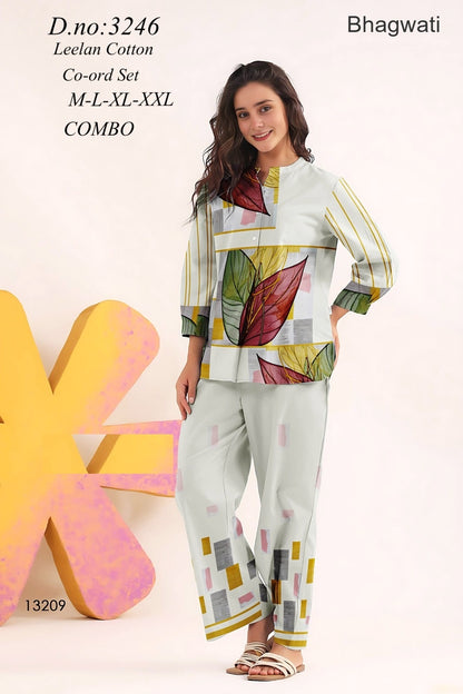 Print 0905 Bhagwati Cotton Co Ord Set Wholesale Price