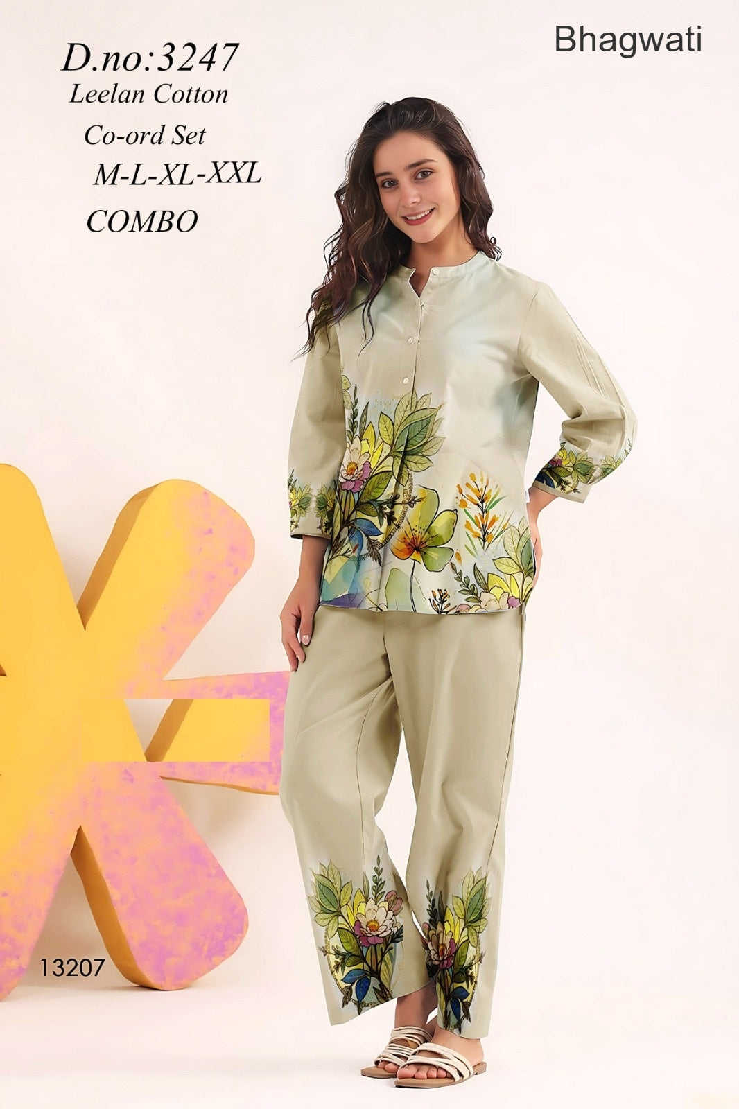 Print 0905 Bhagwati Cotton Co Ord Set Wholesale Price