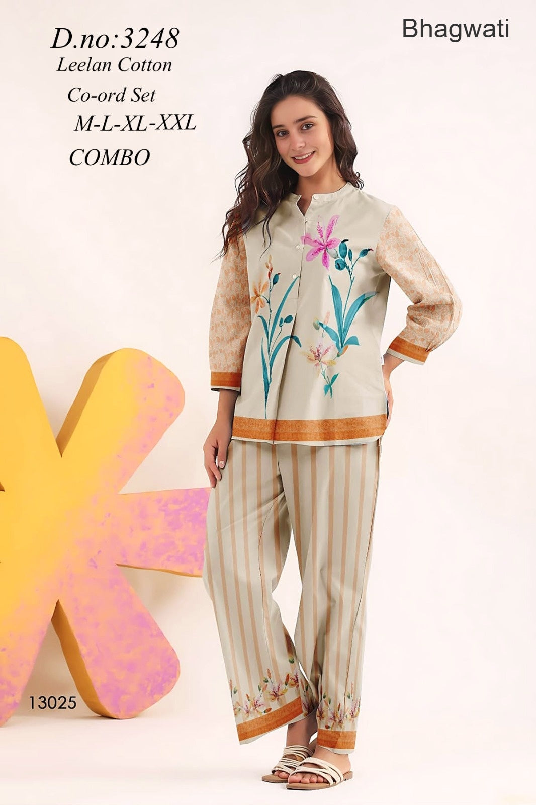 Print 0905 Bhagwati Cotton Co Ord Set Wholesale Price