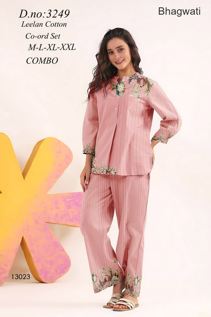 Print 0905 Bhagwati Cotton Co Ord Set Wholesale Price