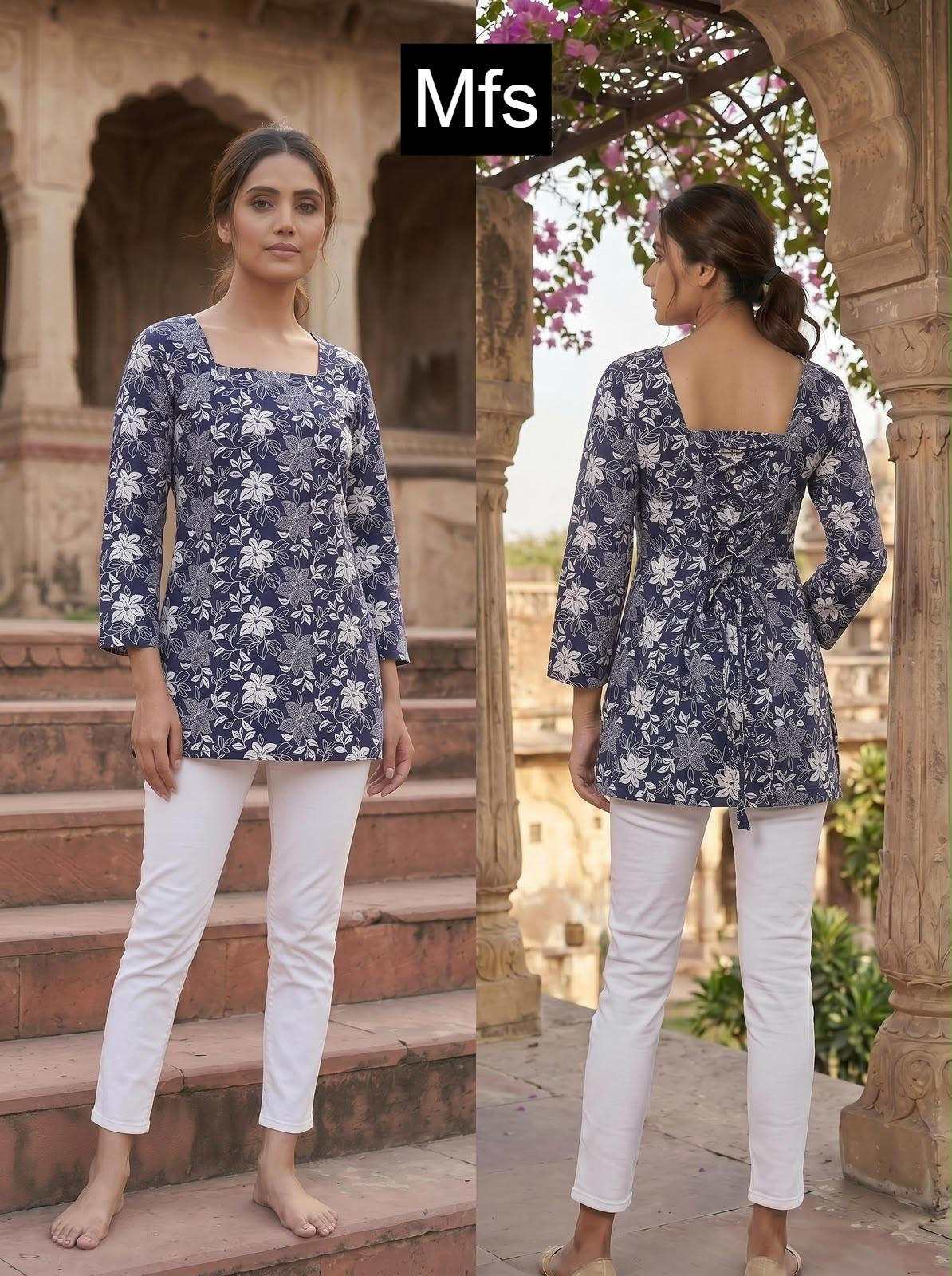 Print 110626 Mfs Cotton Short Kurtis Manufacturer India