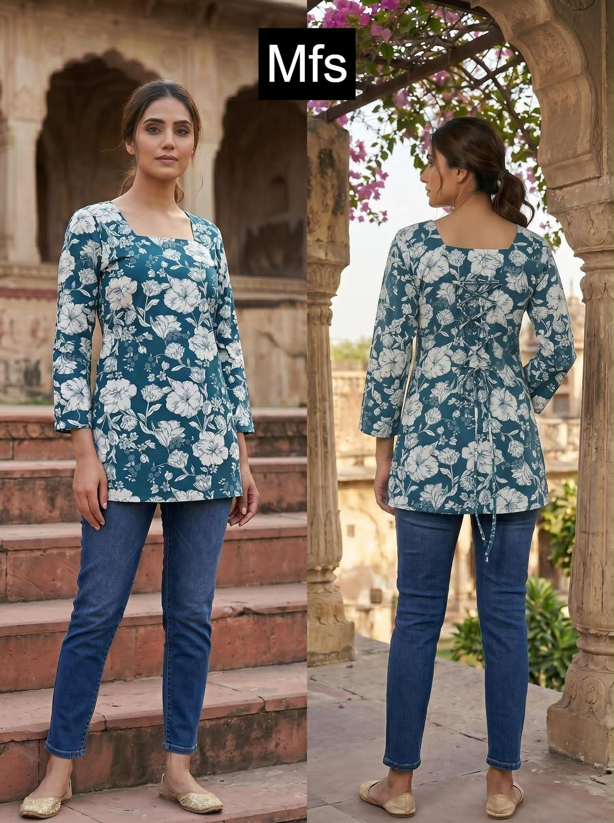 Print 110626 Mfs Cotton Short Kurtis Manufacturer India