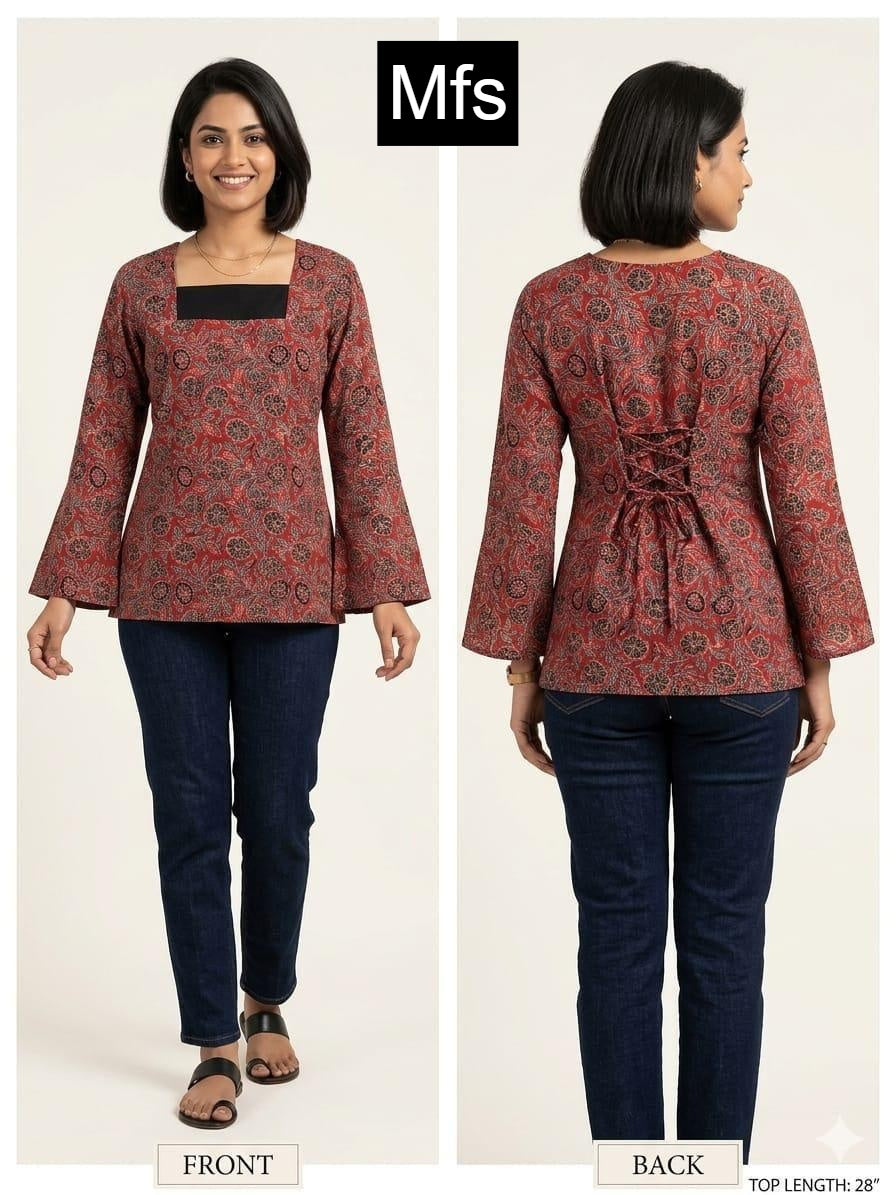 Print 110626 Mfs Cotton Short Kurtis Manufacturer India