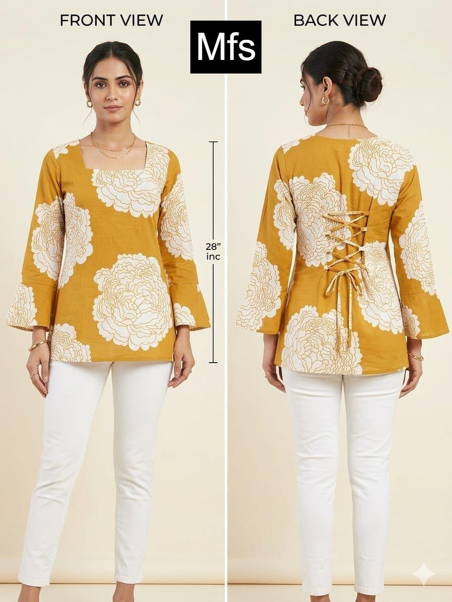 Print 110626 Mfs Cotton Short Kurtis Manufacturer India