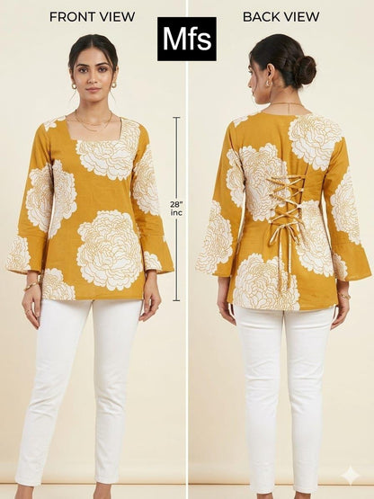 Print 110626 Mfs Cotton Short Kurtis Manufacturer India