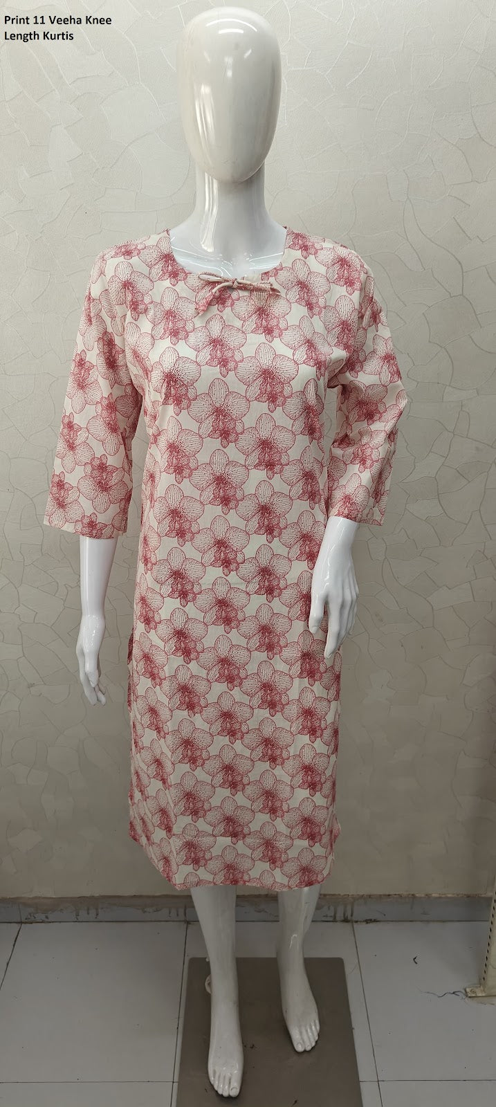 Print 11 Veeha Cambric Cotton Knee Length Kurtis Wholesale Price