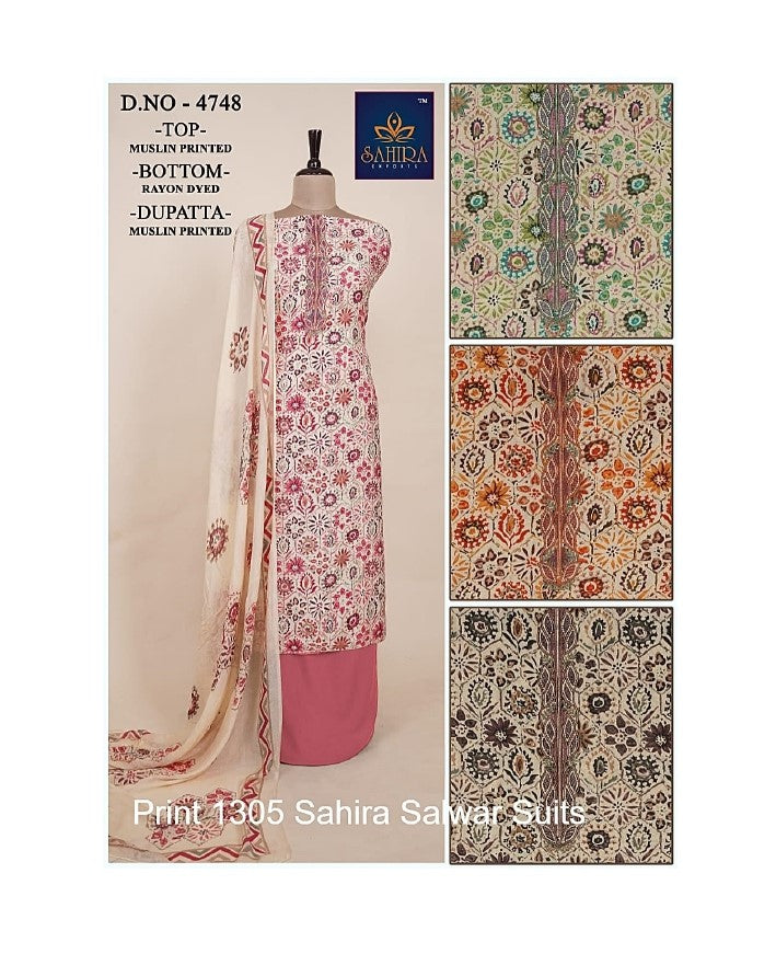 Print 1305 Sahira Jaam Print Salwar Suits Wholesaler India