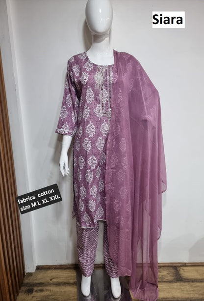 Print 1607 Siara Cotton Readymade Pant Style Suits Supplier India