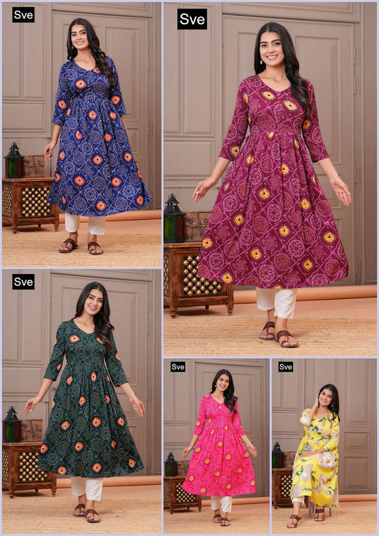 Print 210126 Sve Delta Anarkali Kurtis Wholesaler Ahmedabad