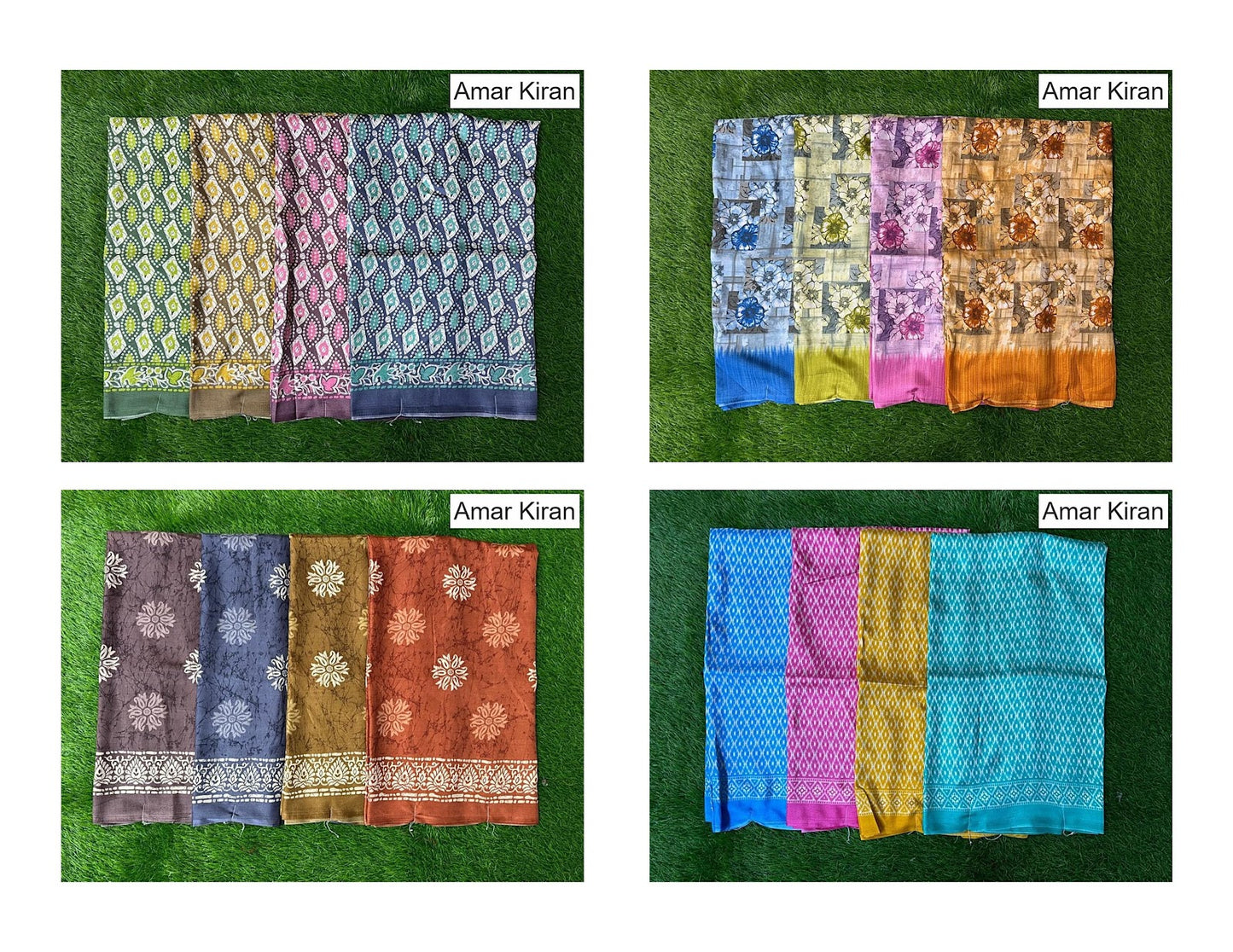 Print 21 Amar Kiran Raw Silk Sarees Exporter India