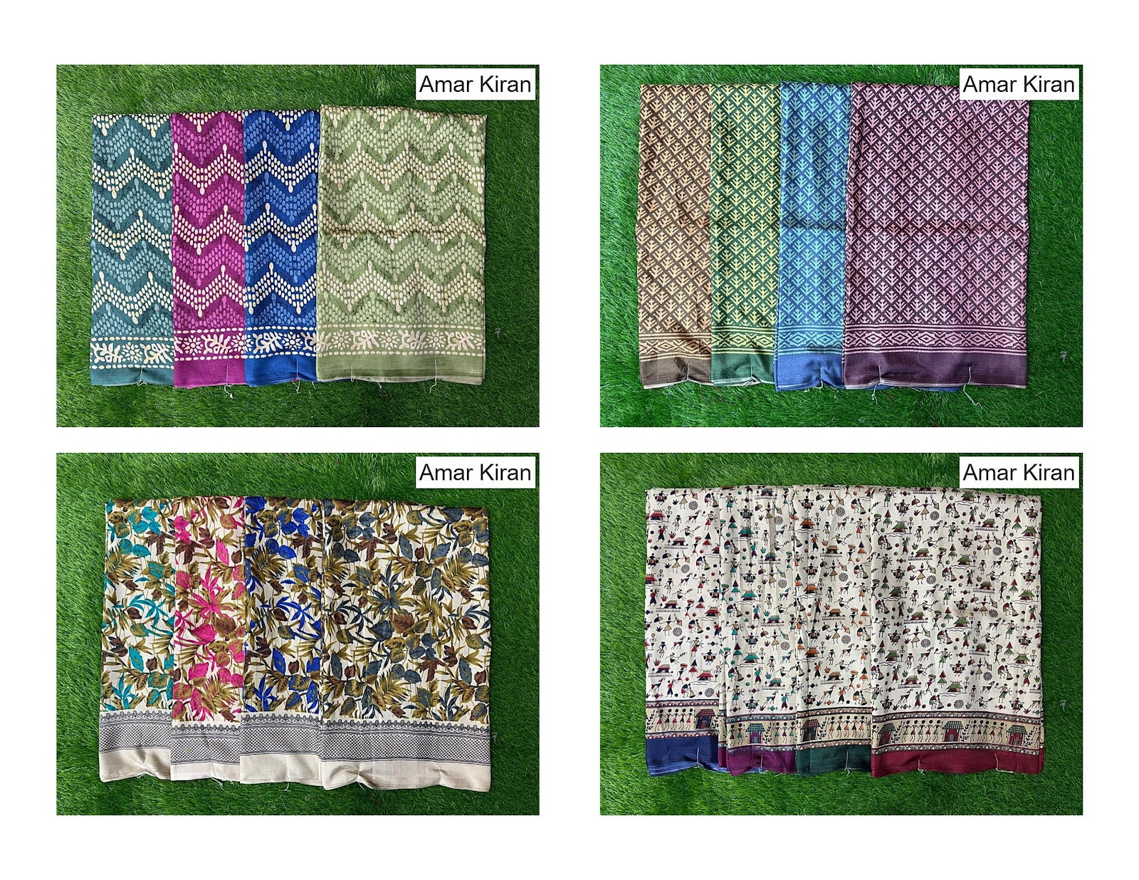 Print 21 Amar Kiran Raw Silk Sarees Exporter India