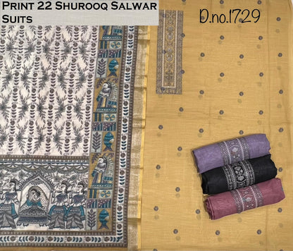 Print 22 Shurooq Salwar Suits Wholesaler Ahmedabad