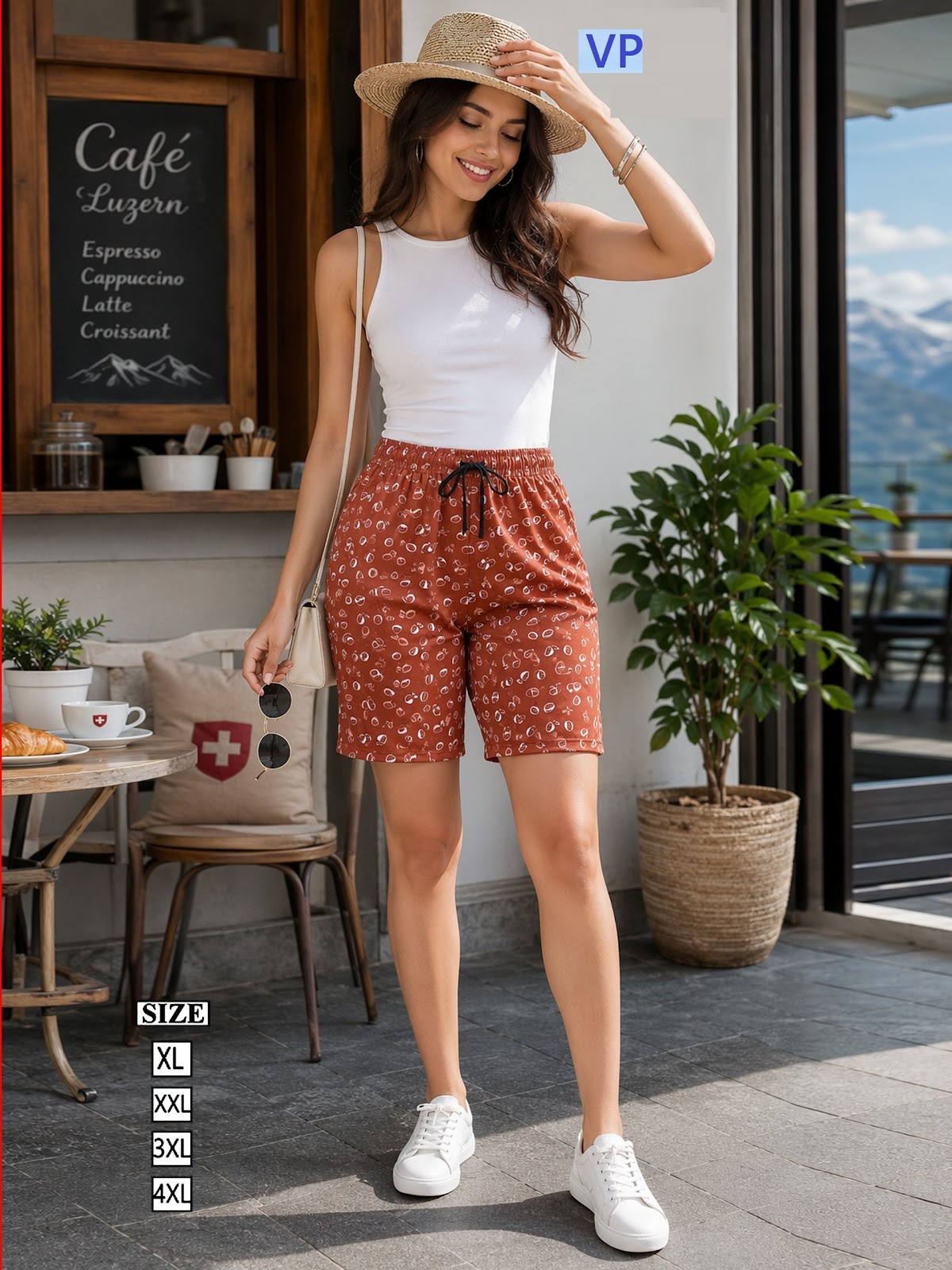 Print 230726 Vp Hosiery Cotton Women Shorts Wholesale