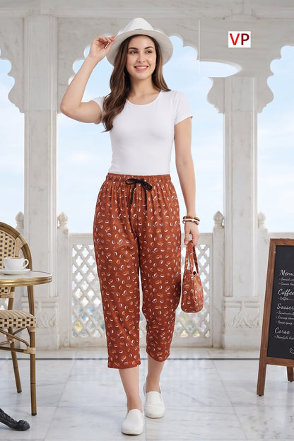 Print 230726 Vp Hosiery Cotton Womens Capri Supplier
