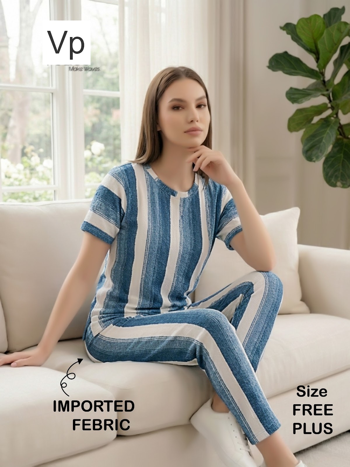 Print 240226 Vp Imported Pyjama Night Suits Wholesaler