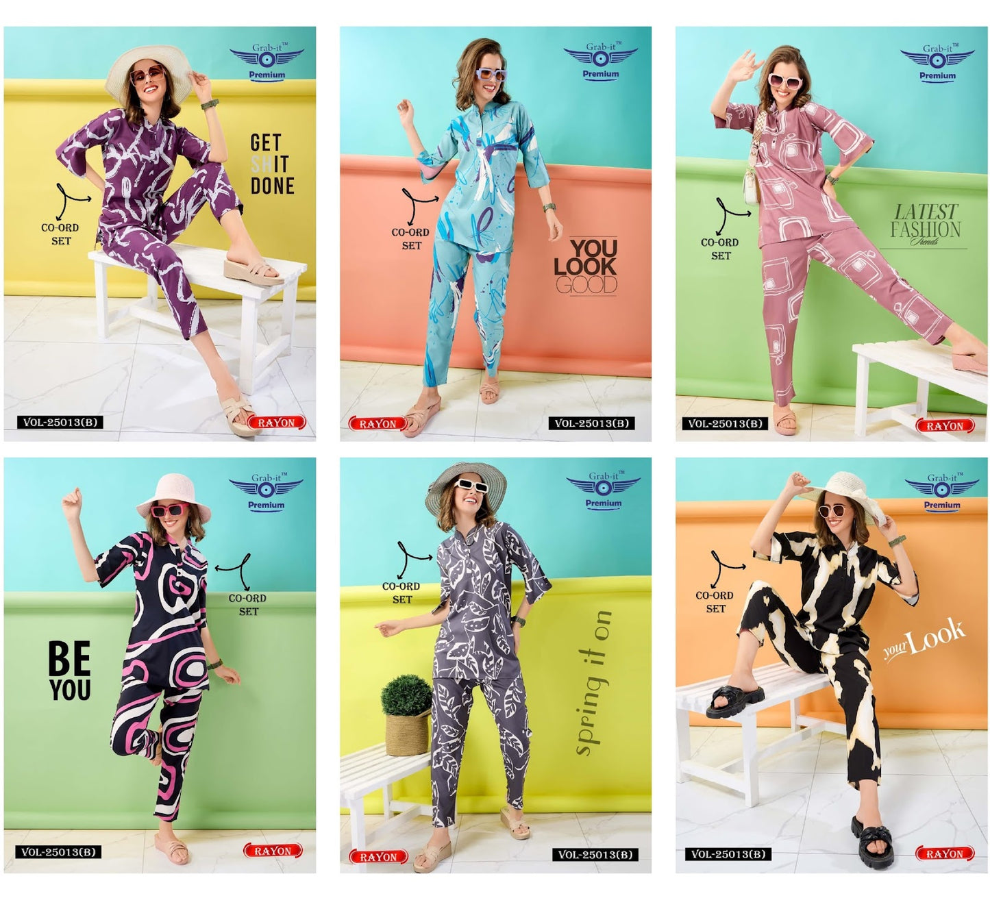 Print 25013 B Grab It Heavy Rayon Co Ord Set Supplier Ahmedabad