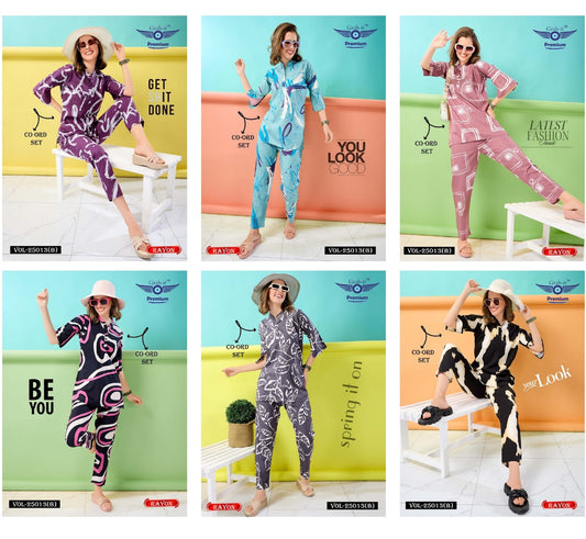 Print 25013 B Grab It Heavy Rayon Co Ord Set Supplier Ahmedabad