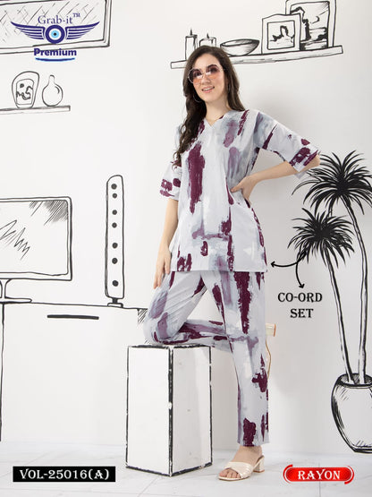 Print 25016 A Grab It Co Ord Set Wholesale Price
