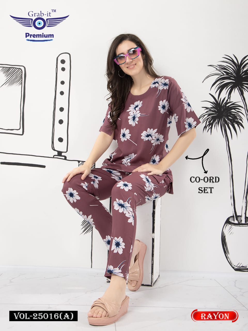 Print 25016 A Grab It Co Ord Set Wholesale Price