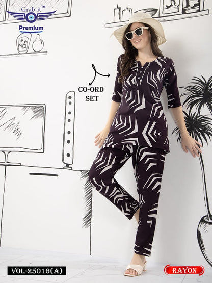 Print 25016 A Grab It Co Ord Set Wholesale Price