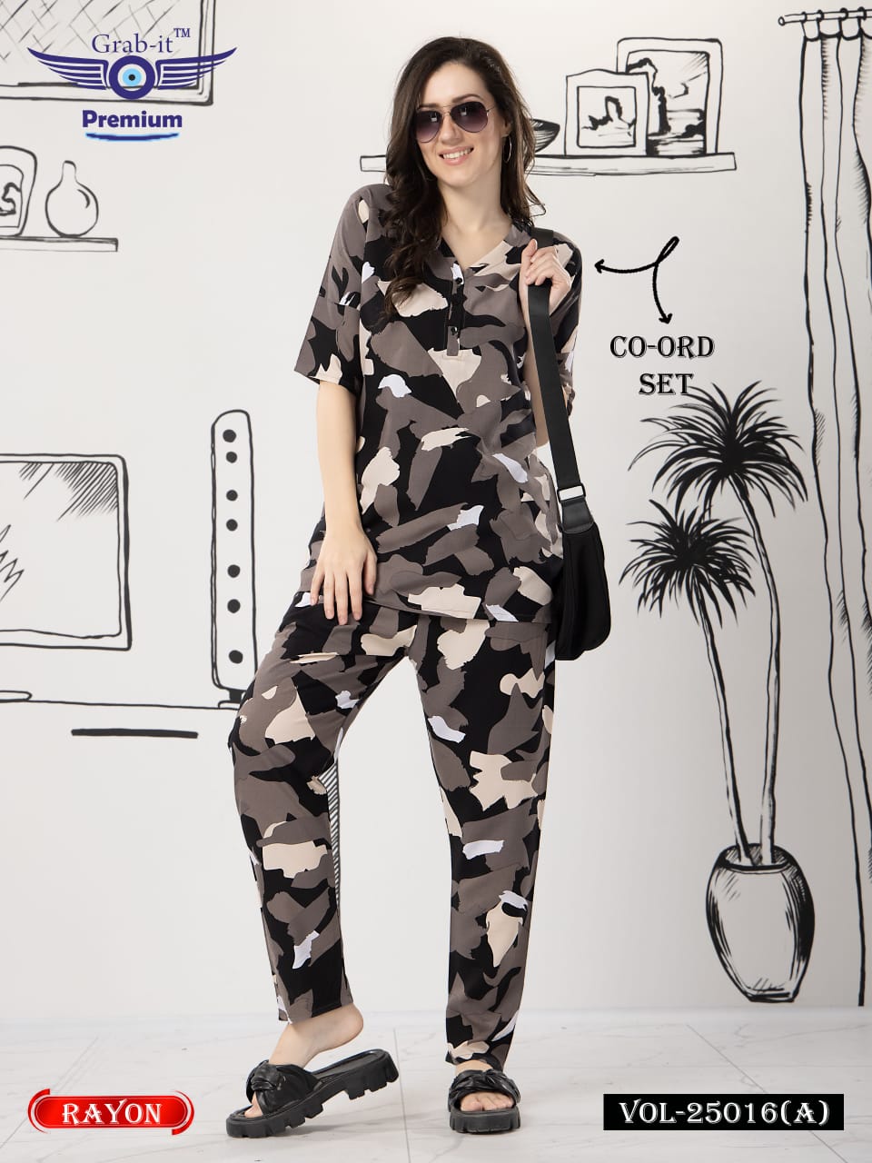 Print 25016 A Grab It Co Ord Set Wholesale Price