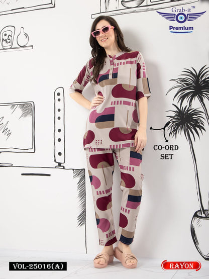 Print 25016 A Grab It Co Ord Set Wholesale Price