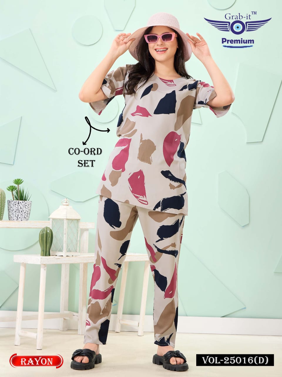 Print 25016 D Grab It Rayon Co Ord Set Supplier Ahmedabad