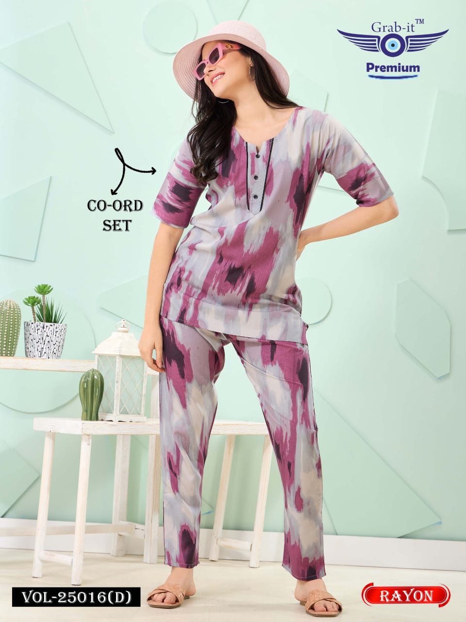 Print 25016 D Grab It Rayon Co Ord Set Supplier Ahmedabad
