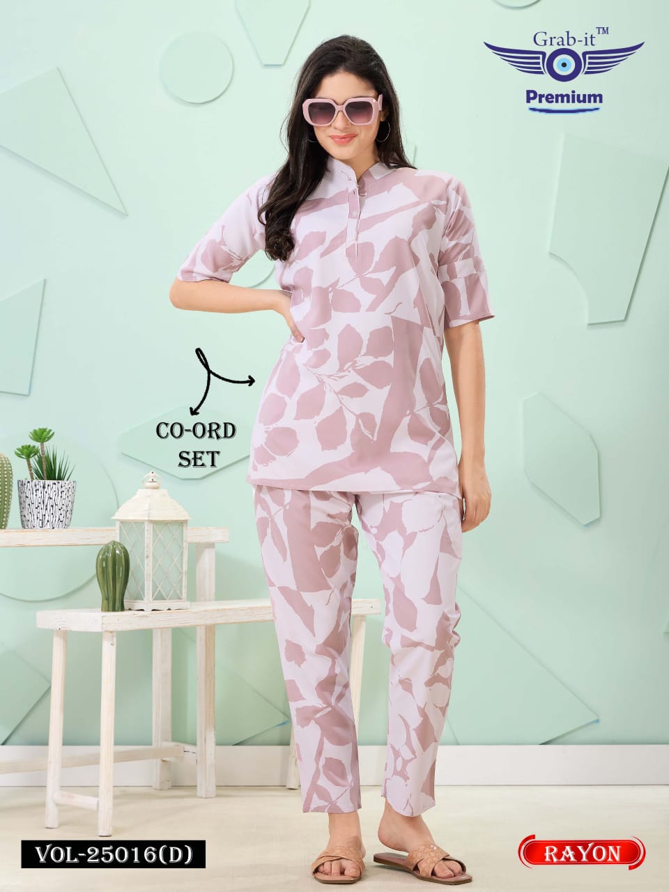 Print 25016 D Grab It Rayon Co Ord Set Supplier Ahmedabad
