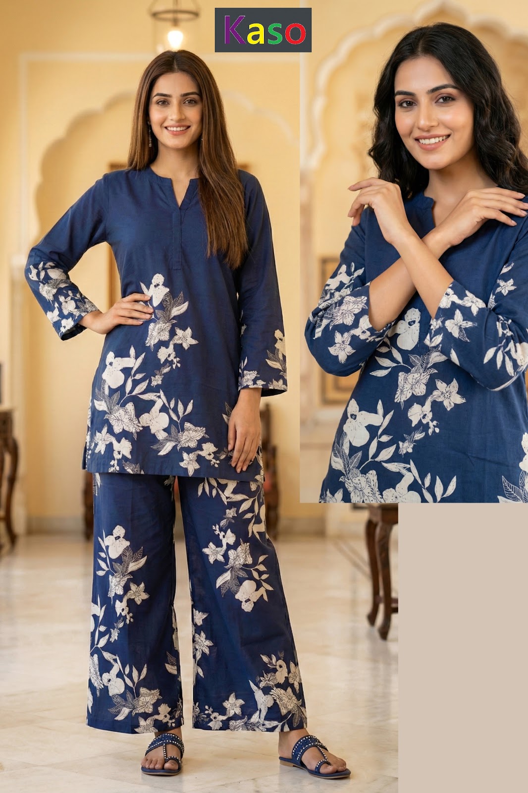 Print 2503 Kaso Rayon Co Ord Set Manufacturer Ahmedabad