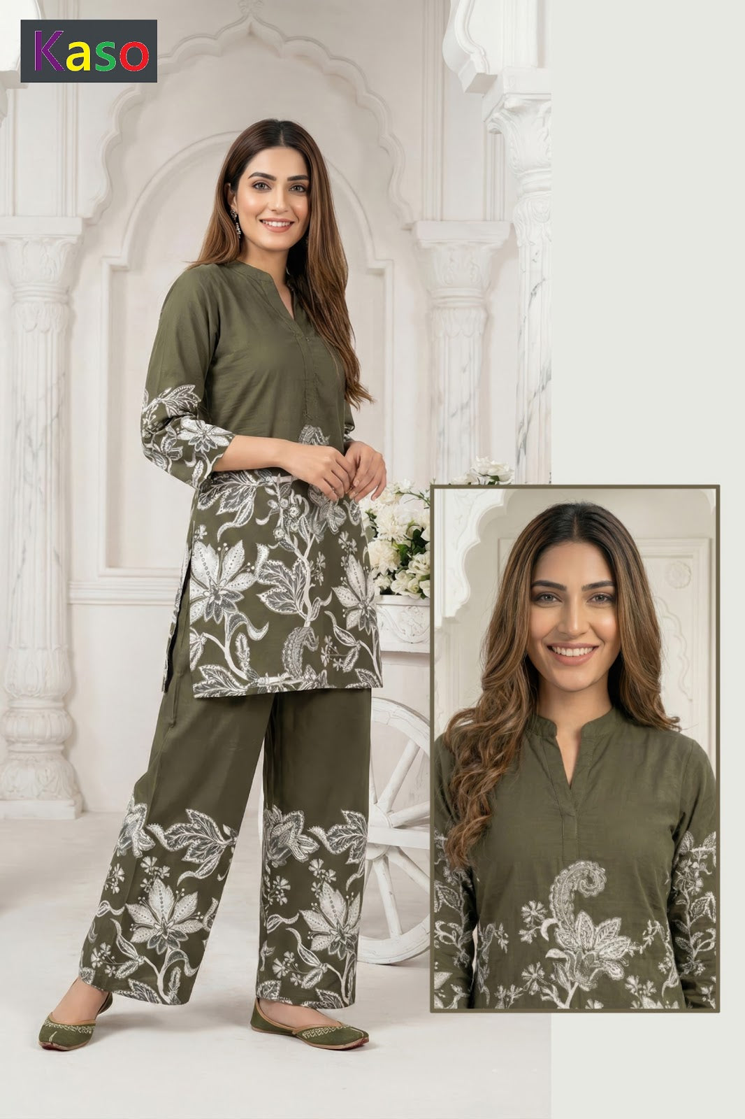 Print 2503 Kaso Rayon Co Ord Set Manufacturer Ahmedabad