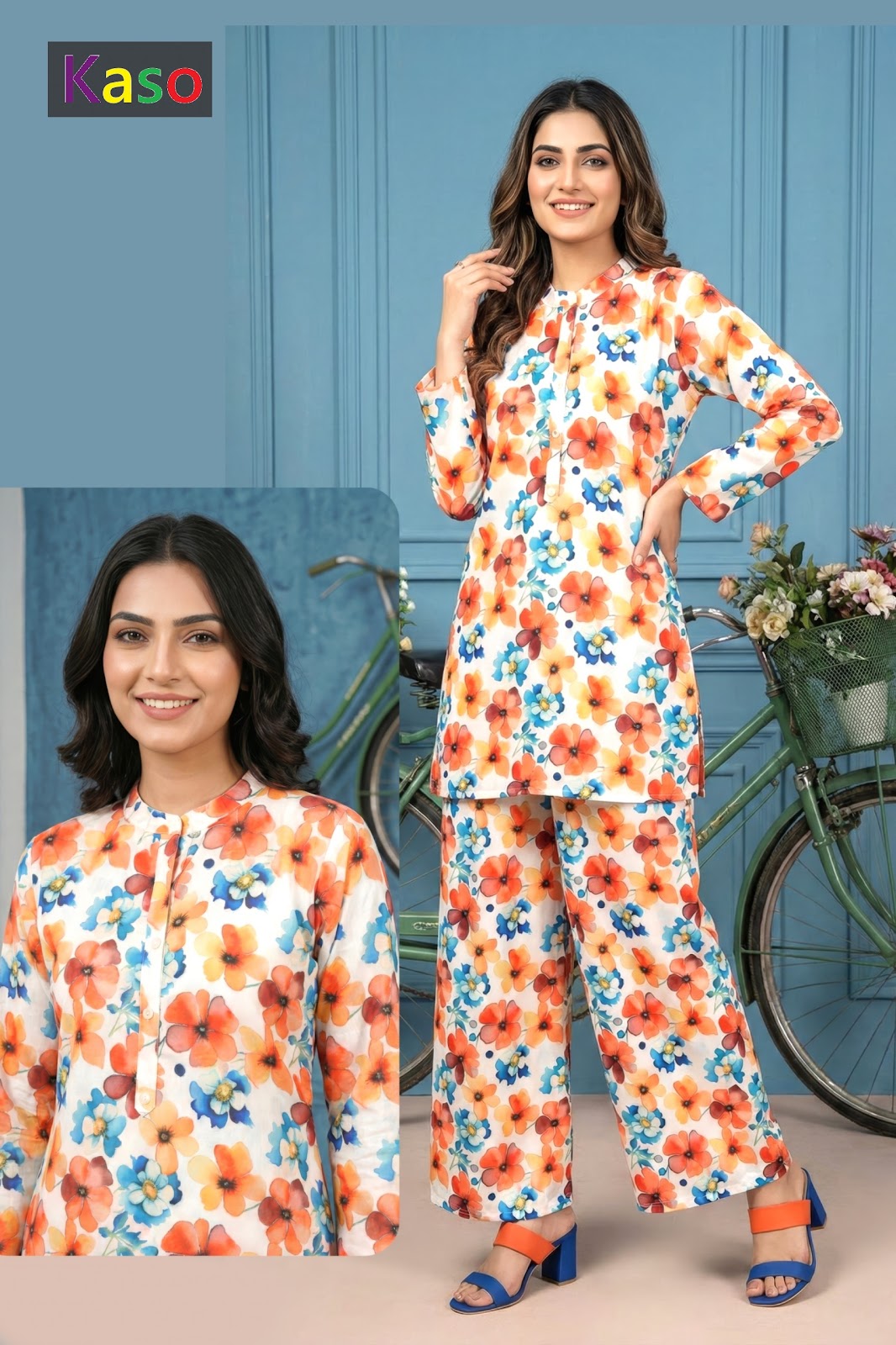 Print 2503 Kaso Rayon Co Ord Set Manufacturer Ahmedabad