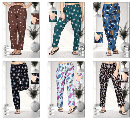 Print 290425 Vp Hosiery Women Night Lower Exporter Gujarat