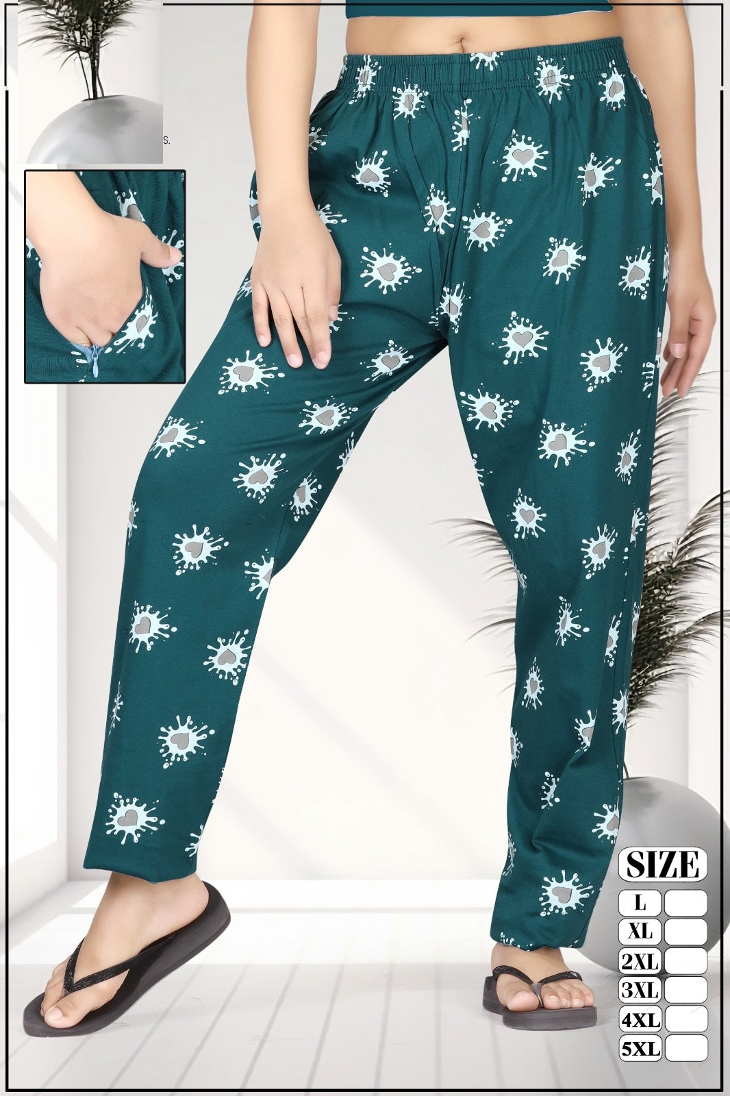 Print 290425 Vp Hosiery Women Night Lower Exporter Gujarat