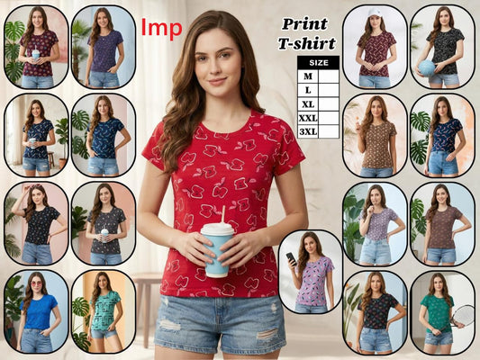 Print 2904 Imp Cotton Women Tshirt Wholesaler