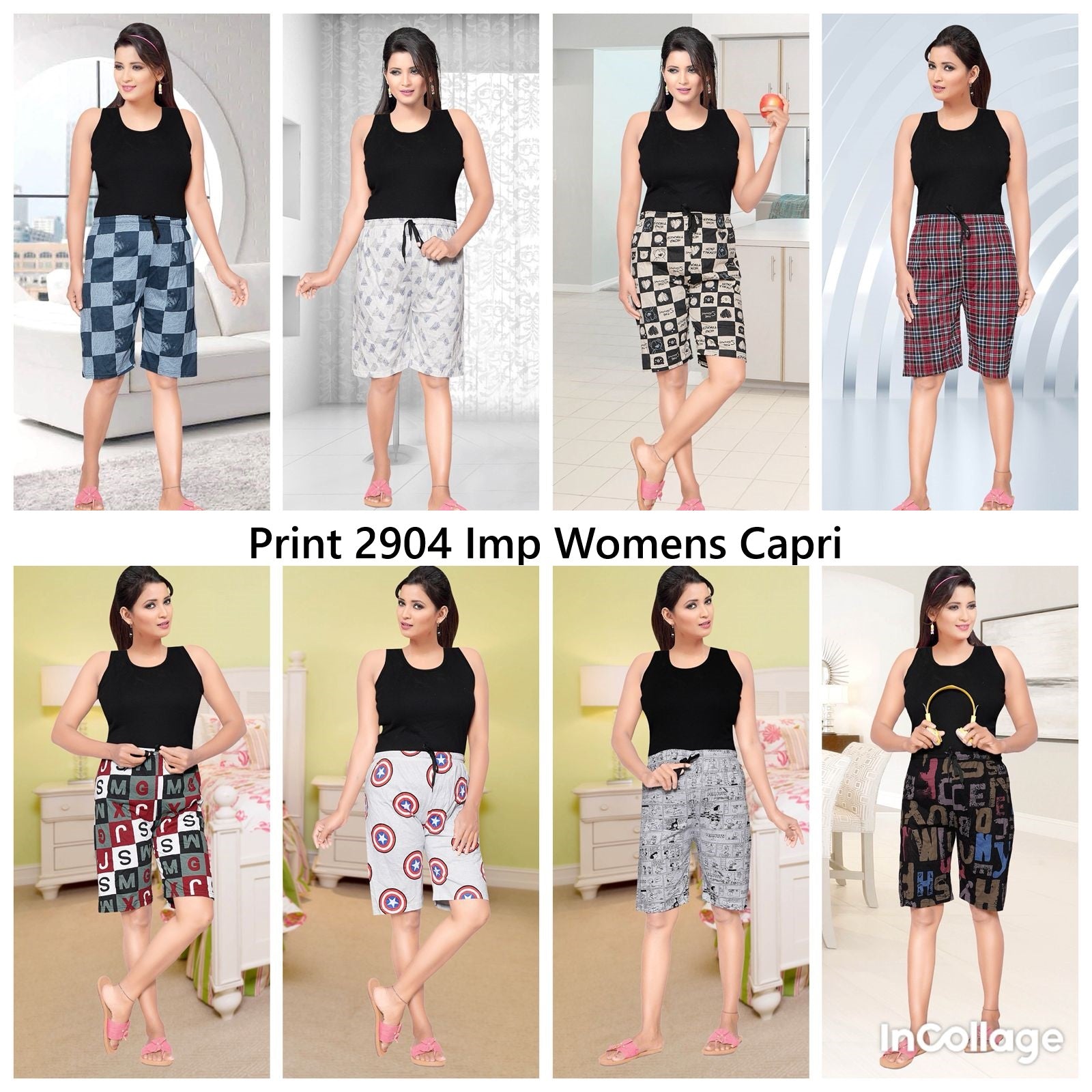 Print 2904 Imp Cotton Womens Capri Wholesale Rate