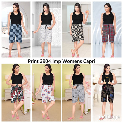 Print 2904 Imp Cotton Womens Capri Wholesale Rate
