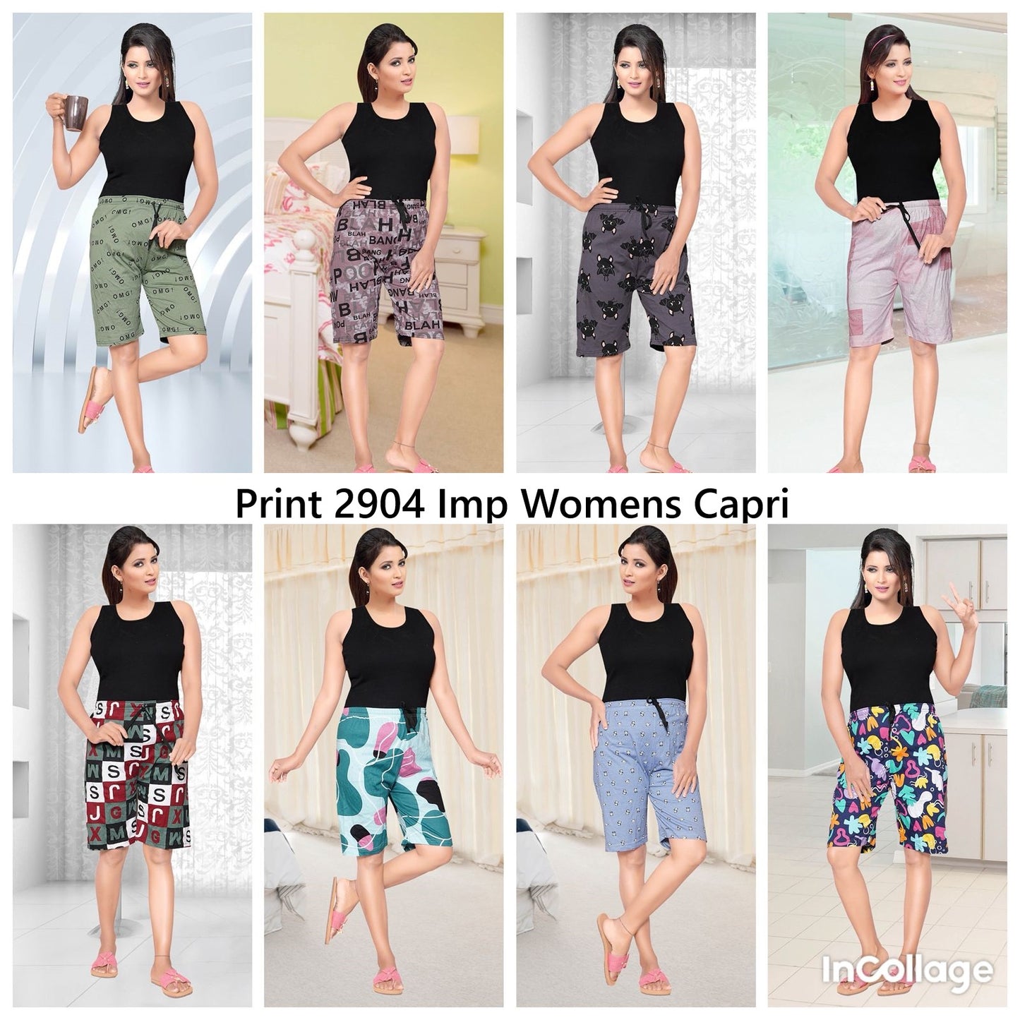 Print 2904 Imp Cotton Womens Capri Wholesale Rate