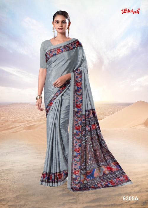 Print 2905 Vaishali Fashions Crape Sarees Exporter Gujarat
