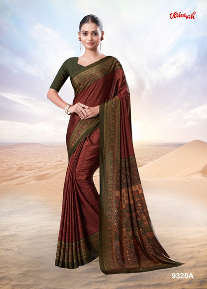 Print 2905 Vaishali Fashions Crape Sarees Exporter Gujarat