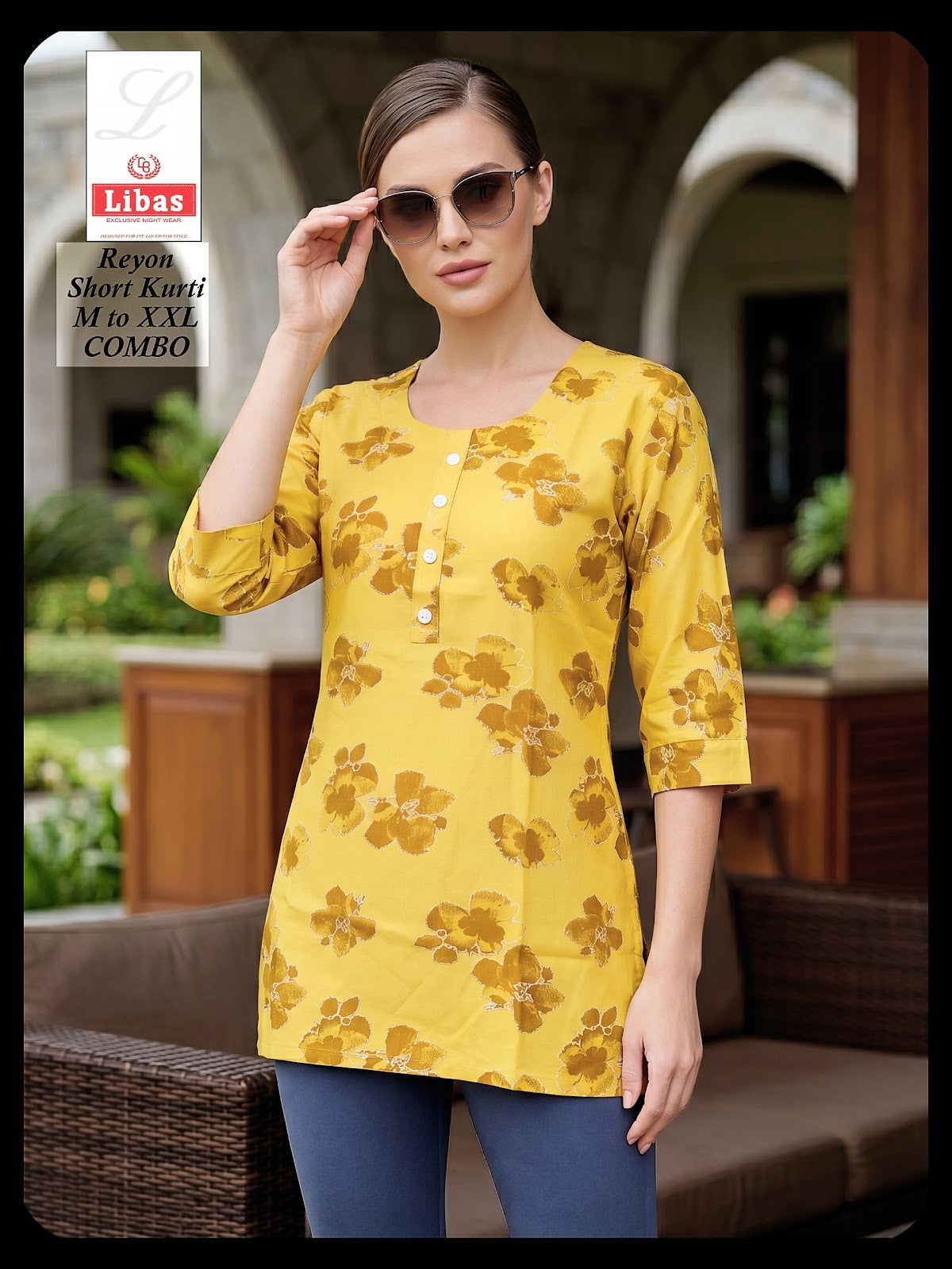 Print 300626 Amiti Cotton Rayon Short Kurtis Manufacturer Ahmedabad