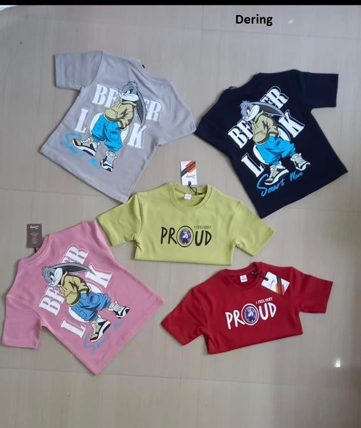 Print 300926 Dering Cotton Looper Boys Tshirt Wholesaler Gujarat
