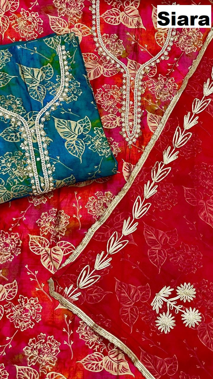 Print 410 Siara Salwar Suits Supplier Gujarat