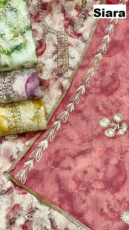 Print 410 Siara Salwar Suits Supplier Gujarat