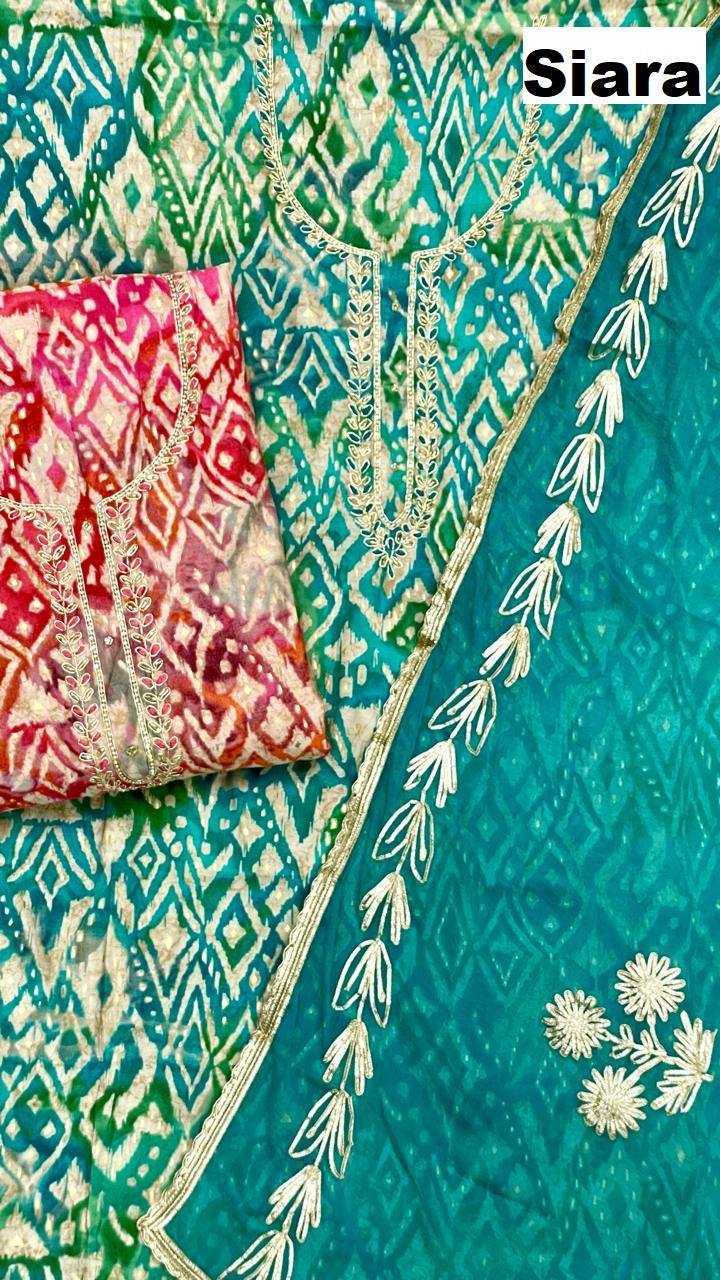 Print 410 Siara Salwar Suits Supplier Gujarat